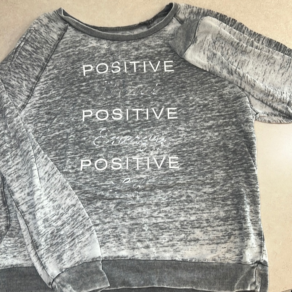 Positive Mind Positive Energy Positive Life Stressed Sweatshirt